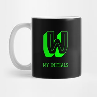 Letter W Initials Unique Name T-Shirt Mug